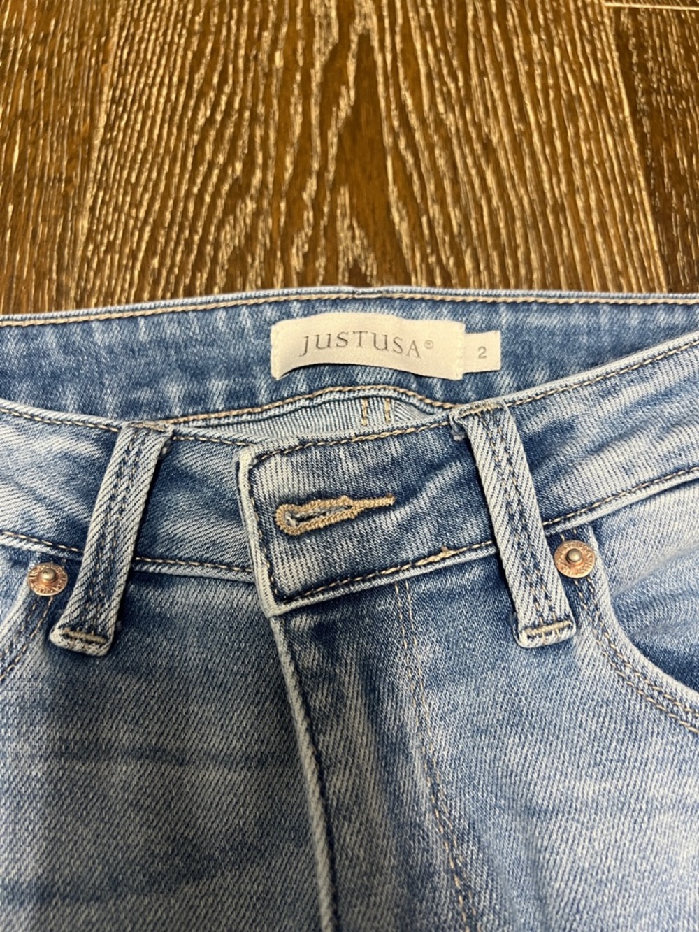 Just USA Light Wash Flare Jeans - Picture 2 of 5